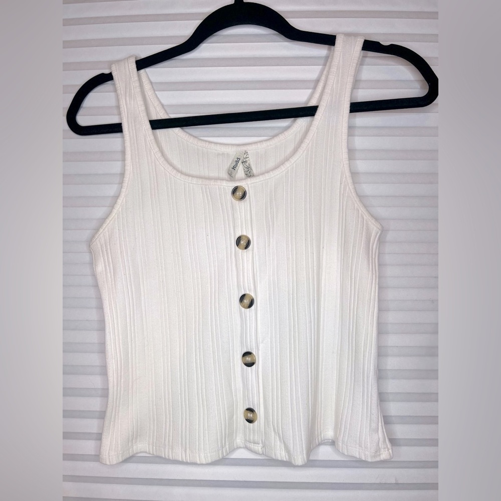 white tank top